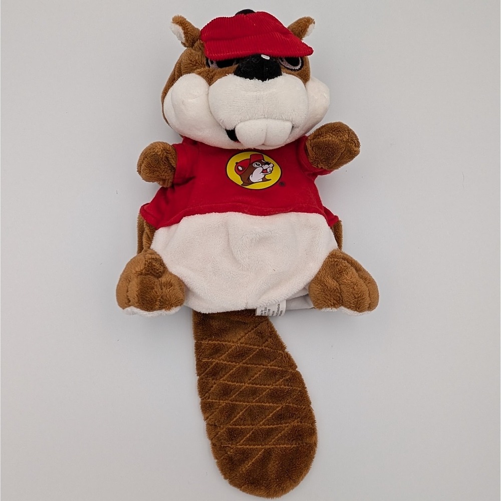 Buc-ee's Beaver 9" Hand Puppet 2023 Plush Red Hat Official Buc-ee's Souvenir